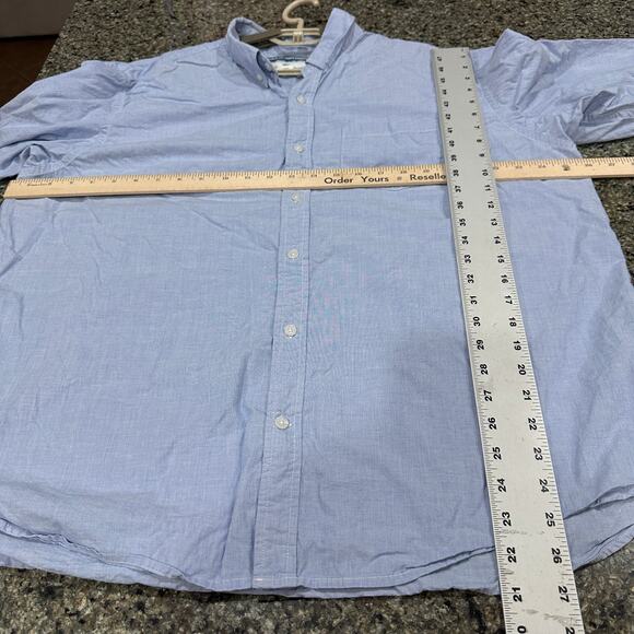 Old Navy Classic Button Up Shirt Men XXL Blue Casual Regular Fit 100% Cotton - Picture 3 of 7